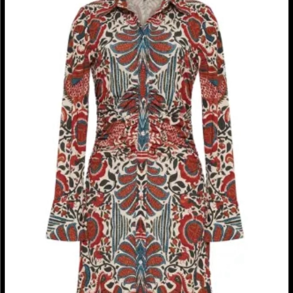 Cara Cara Shirley Printed Ruched Minidress